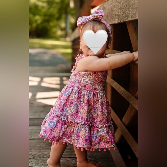 NWT Tommy Bahama Pink Floral Dress Size 12 Months - Picture 2 of 13